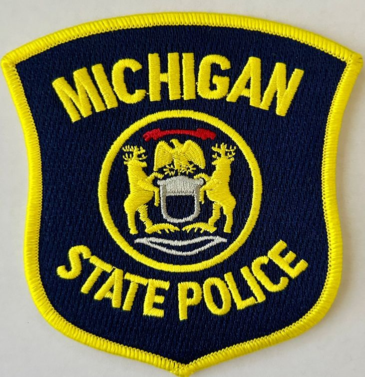 MICHIGAN STATE POLICE SHOULDER PATCH - SEW ON.